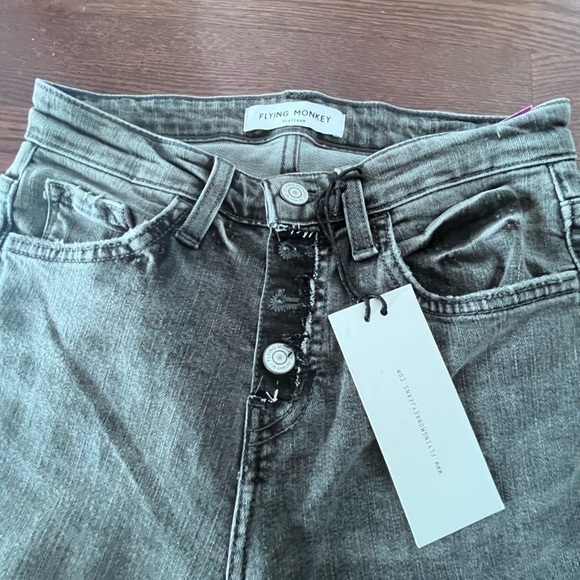 FLYING monkey new with tag black jeans size 24 - Picture 5 of 8